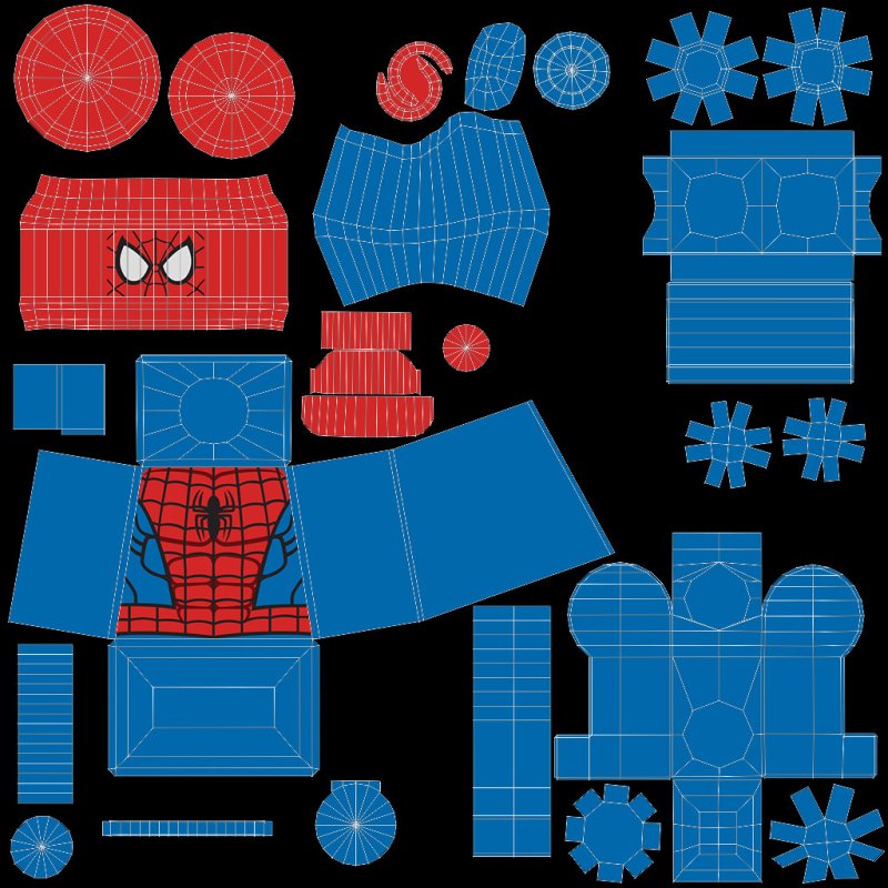 Лего человек развертка