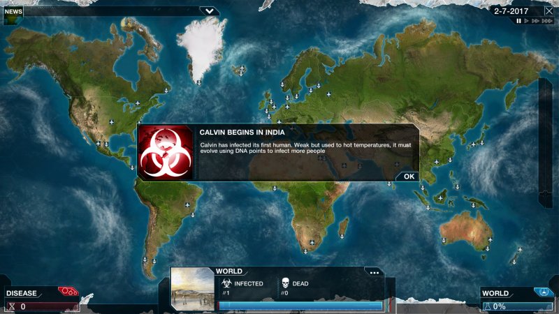 Карта мира Plague Inc