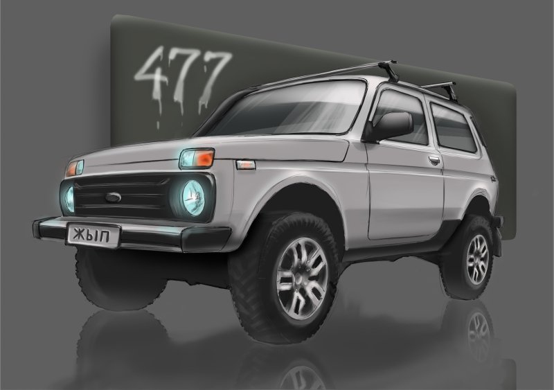 Нива 4х4 вектор