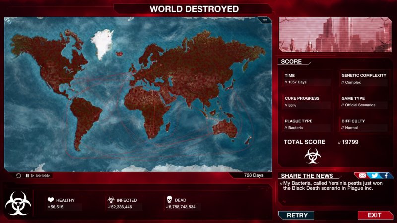 Игра про вирусы Plague Inc