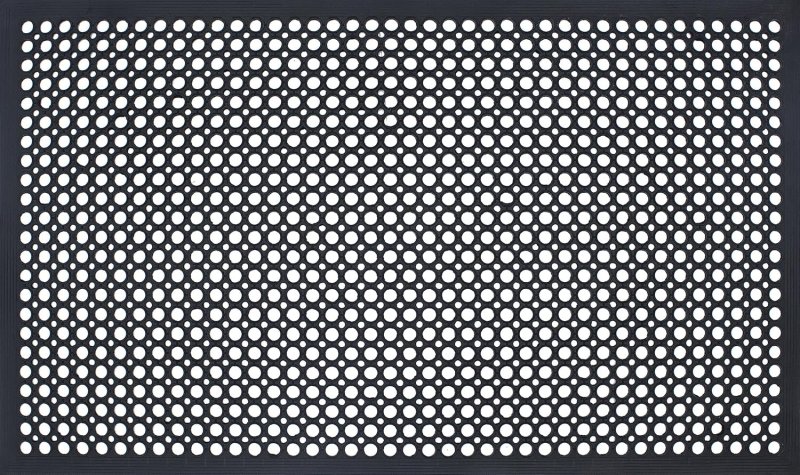 Коврик входной грязезащитный резиновый Rem 60x90х1,4см ячейки черн