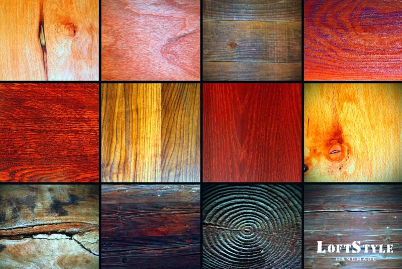 Цвет разной древесины