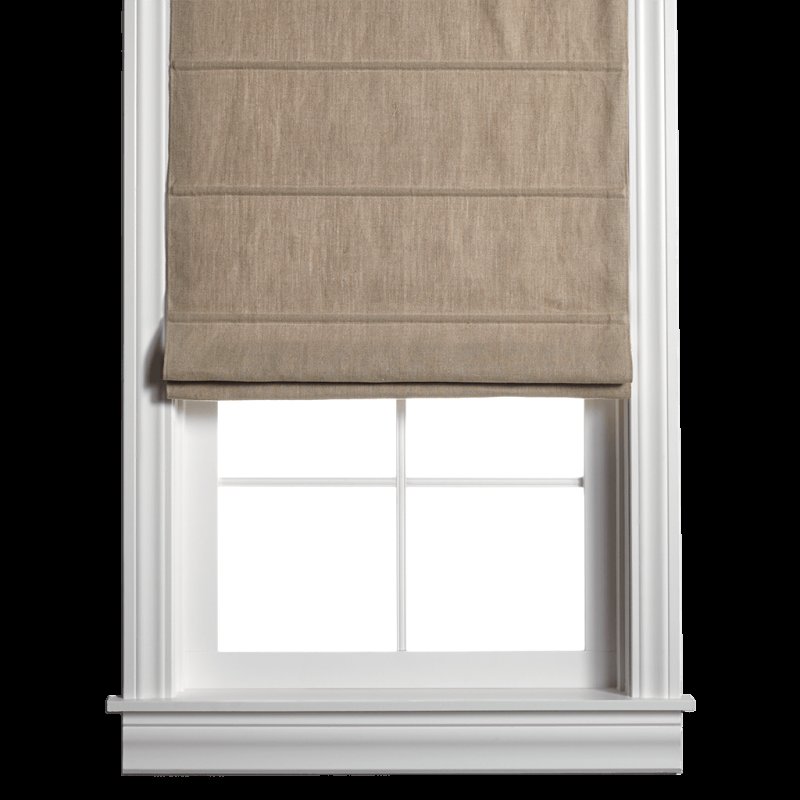 Римская льняная белая штора