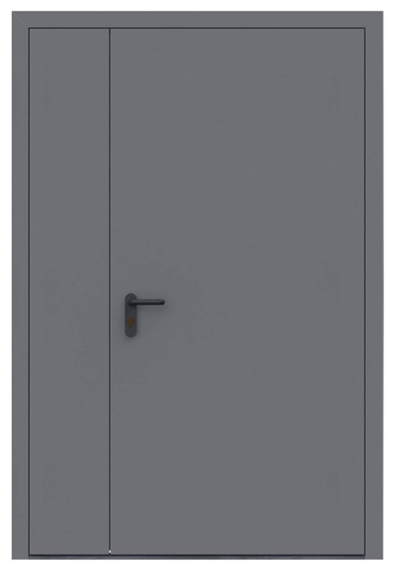 Дверь металлическая серая