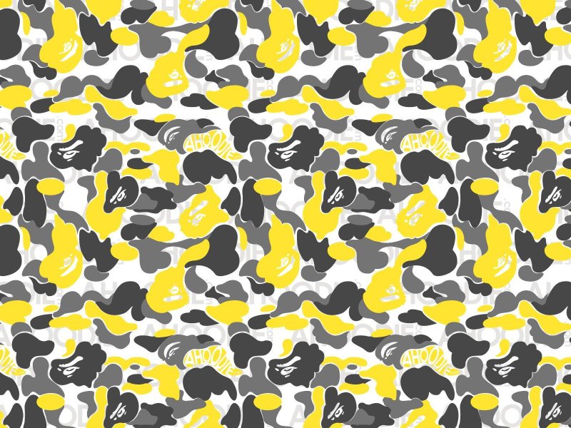 Yellow Camo Bape