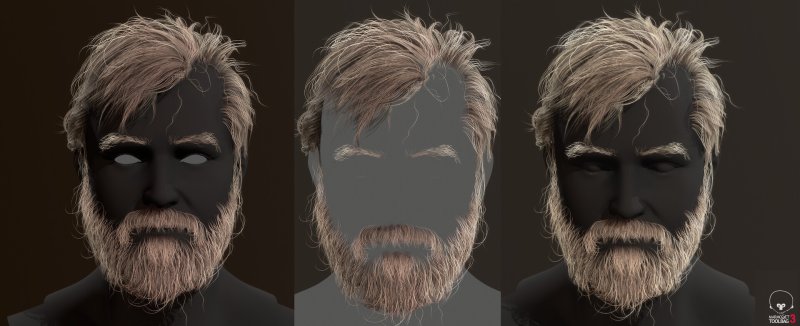 Текстура волос бороды