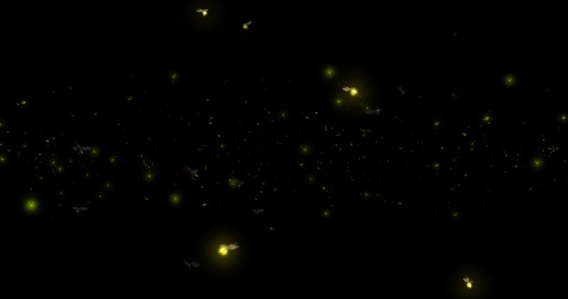 Светлячки на черном фоне