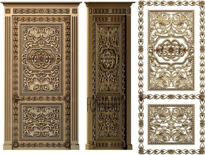 Двери 3d STL модели для ЧПУ