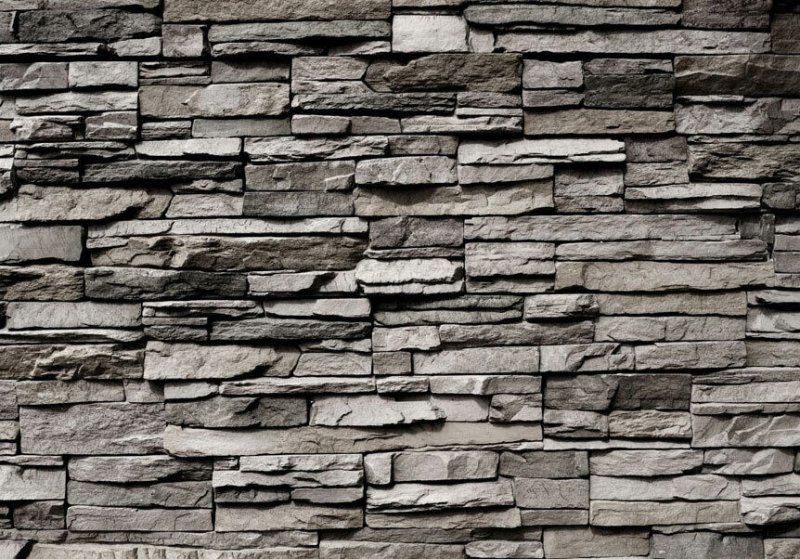 Стена камень плитняк