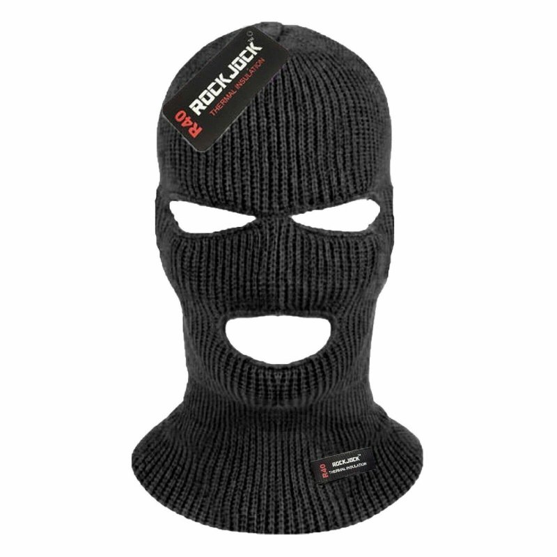 Балаклава (подшлемник, маска) трикотажная черная 11272