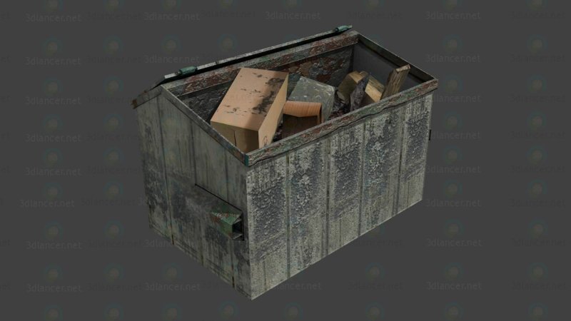 3d модель контейнер мусор