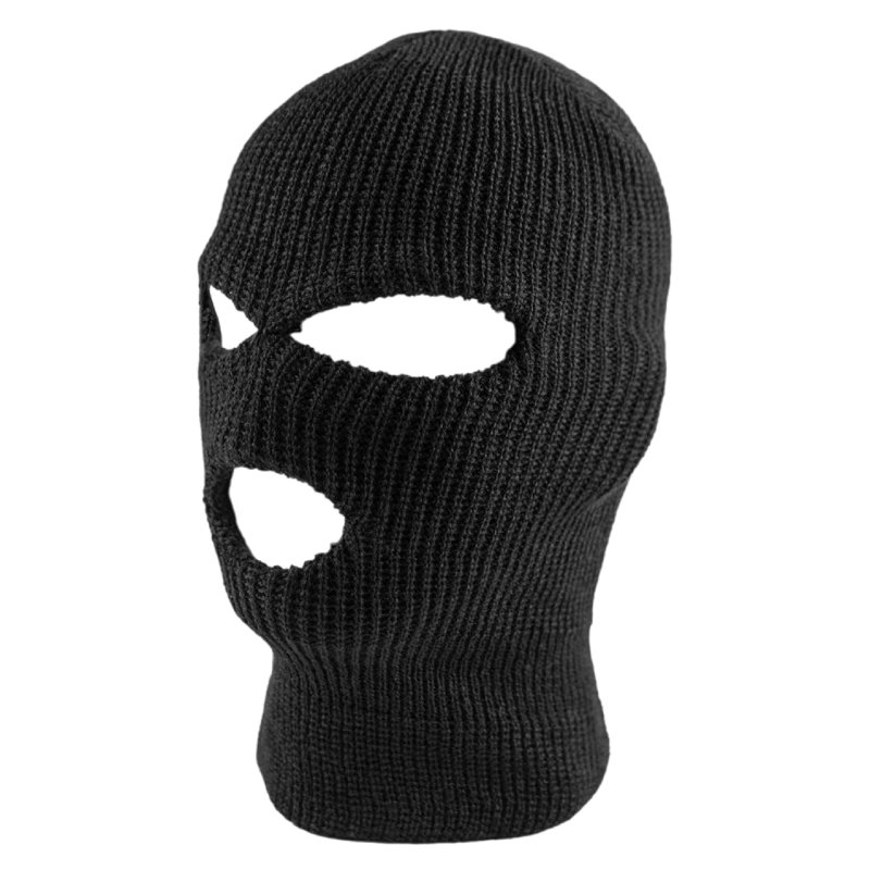 Балаклава (подшлемник, маска) трикотажная черная 11272