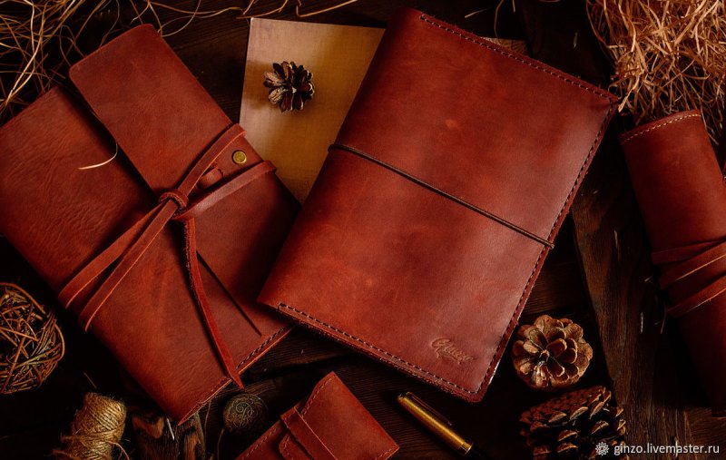 Блокнот из натуральной кожи