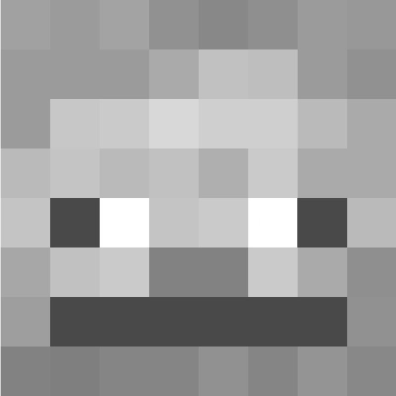 Лицо скелета из МАЙНКРАФТА