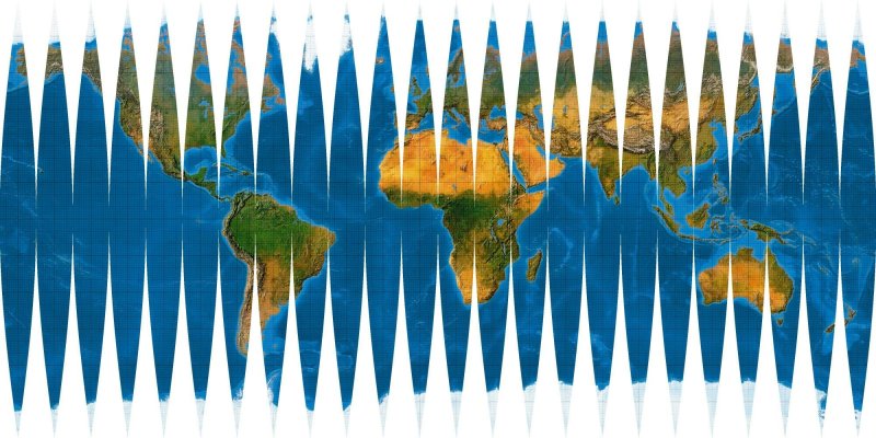 Развертка земного шара