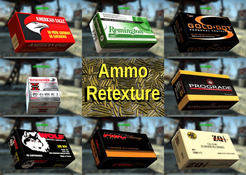 Мод на ретекстур боеприпасов Fallout