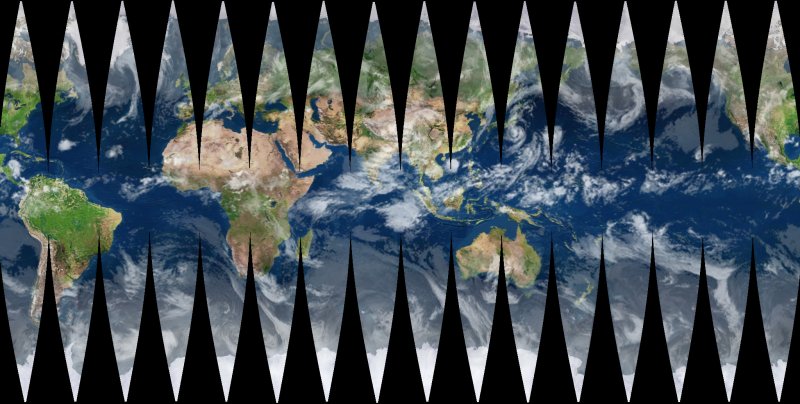 Развертка земного шара