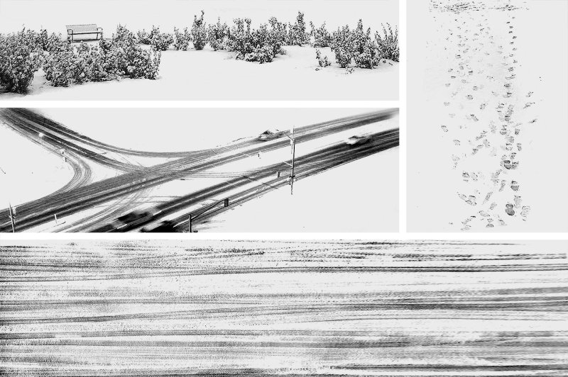 Снежная дорога текстура