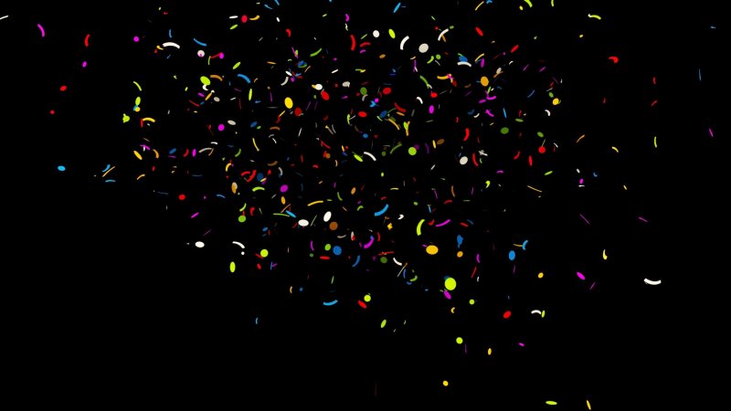 Конфетти на черном фоне