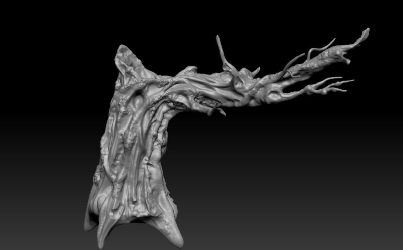 Zbrush Alpha кора дерева