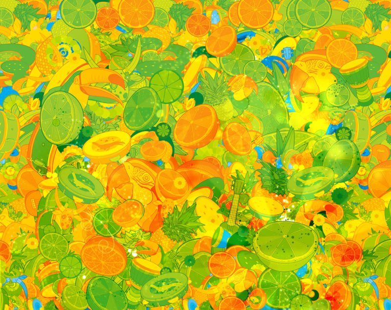 Разноцветные фрукты