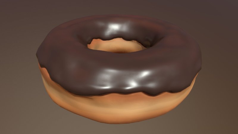 Blender 3d пончик