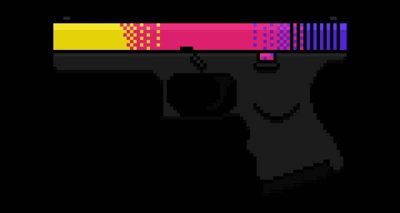 Пиксельный Глок 18