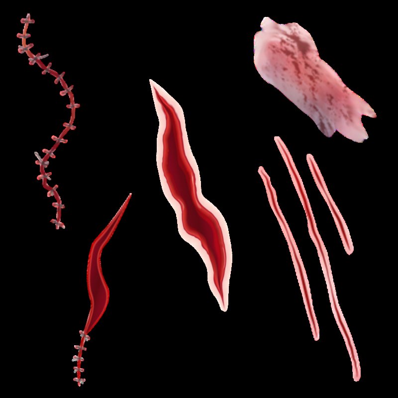 Шрамы для обработки без фона