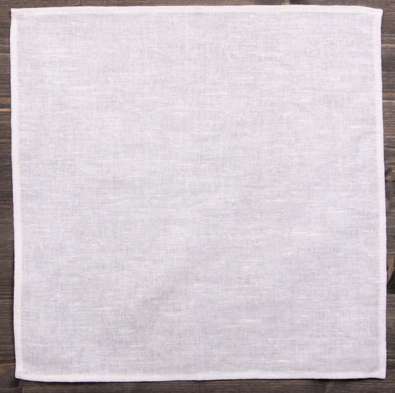 Салфетка льняная белая