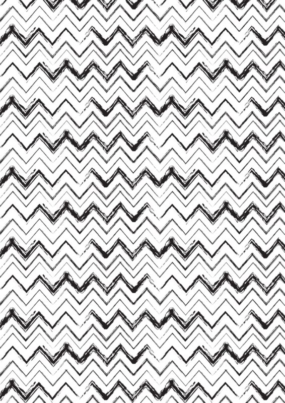 Ткань черно белая зигзаг