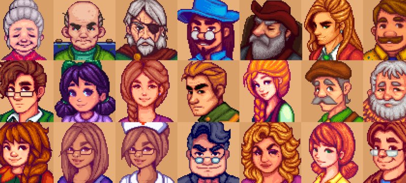 Stardew Valley портреты персонажей