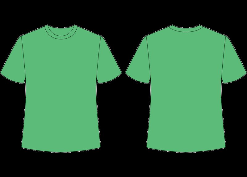 Зеленая футболка макет