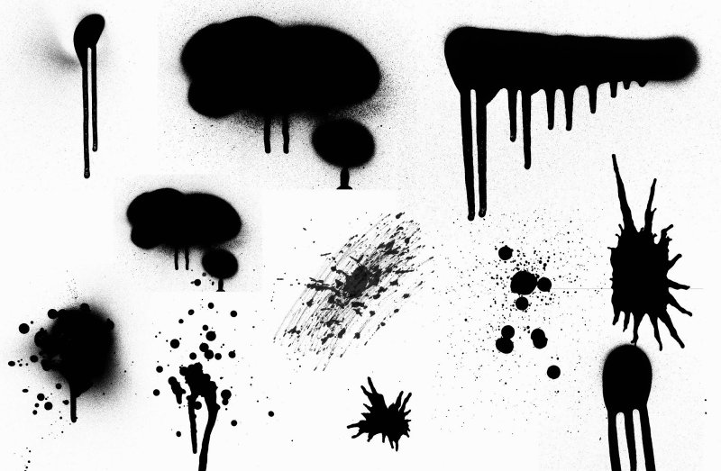 Подтеки краски вектор