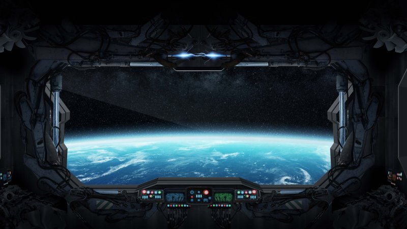 Вид из кабины звездолета