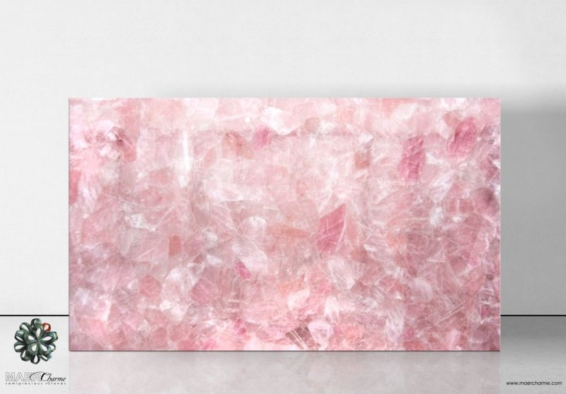 Розовый кварц слэб