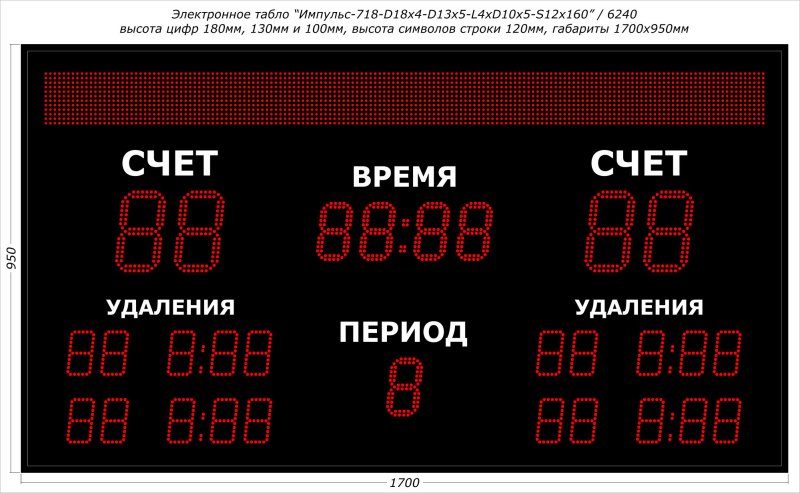 Табло электронное спортивное