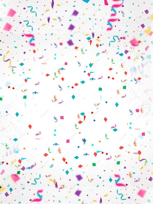 Конфетти на белом фоне