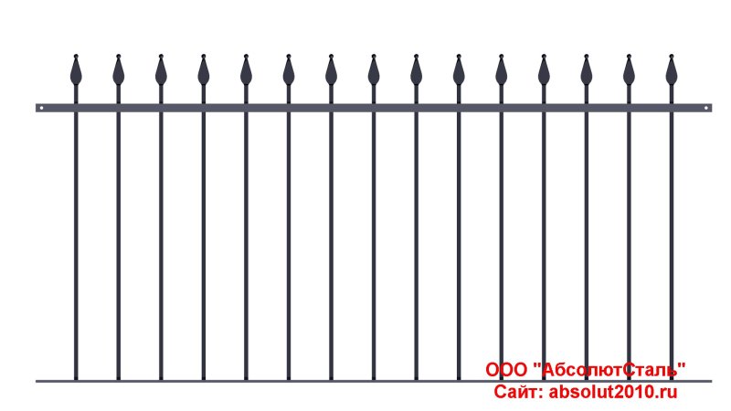 Металлический забор без фона