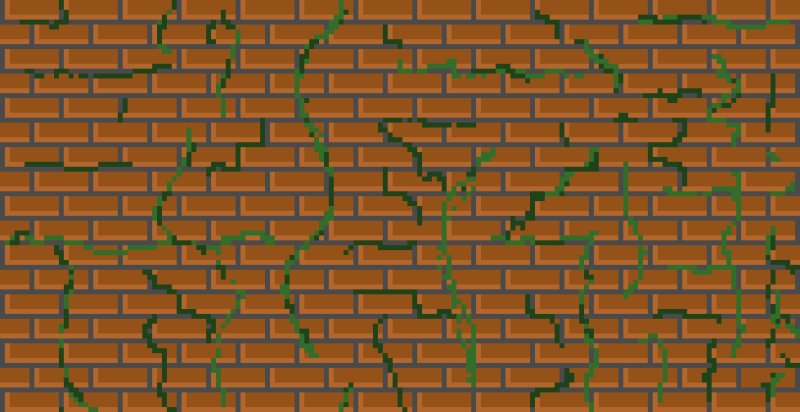 Пиксельная кирпичная стена
