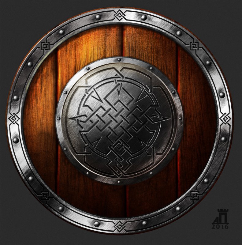 Круглый стальной щит