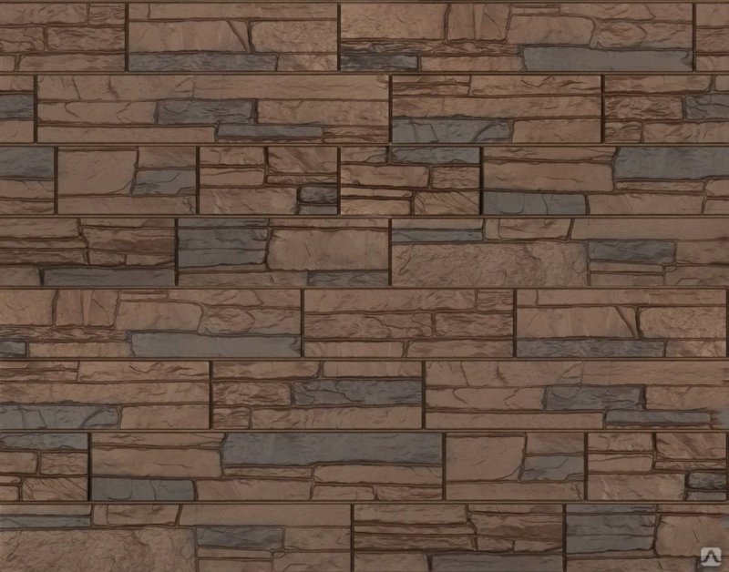 Панель фасадная Stein орех темный (1098*400 мм) Docke Premium