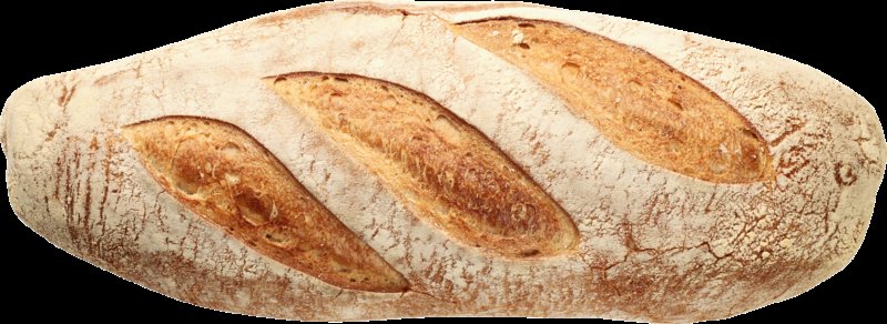 Батон сверху