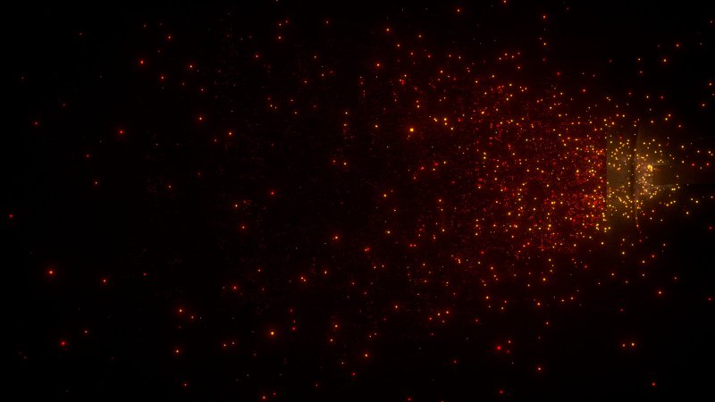 Частицы на черном фоне