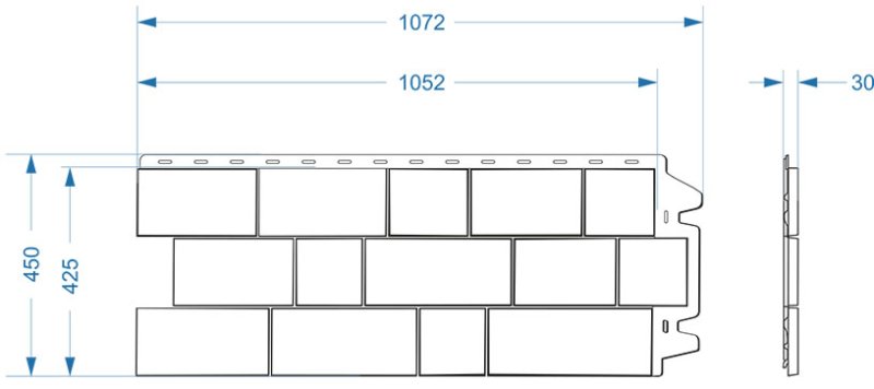 Панель фасадная fels терракотовый (1052*425 мм) Docke Premium