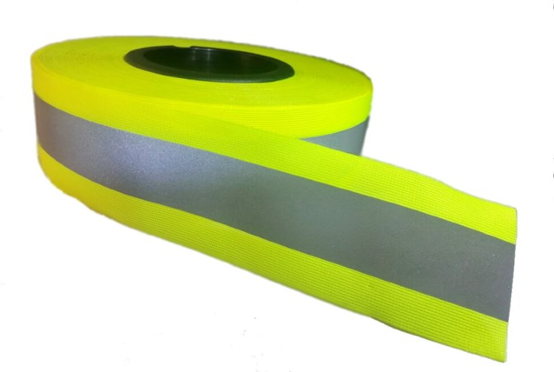 Лента светоотражающая белая 50мм