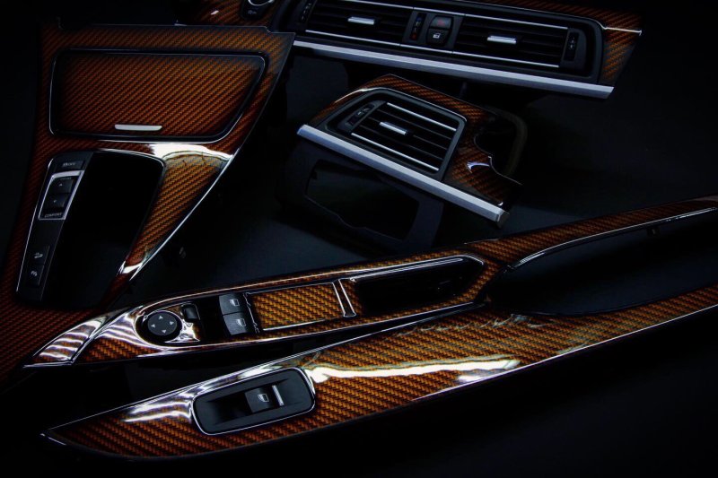 Аквапринт салона карбон