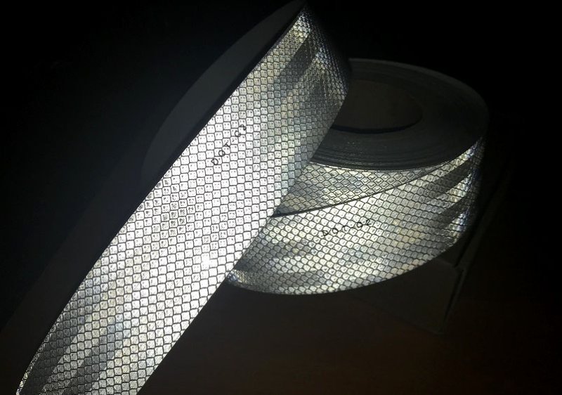 Лента светоотражающая белая 50мм