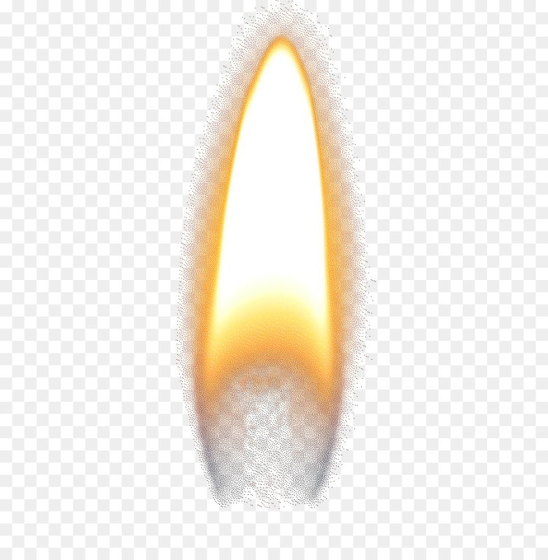 Огонь свечи на прозрачном фоне