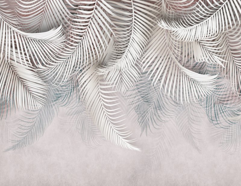 Фотообои / флизелиновые обои 3d пальмовые листья 4 x 2,7 м Photostena