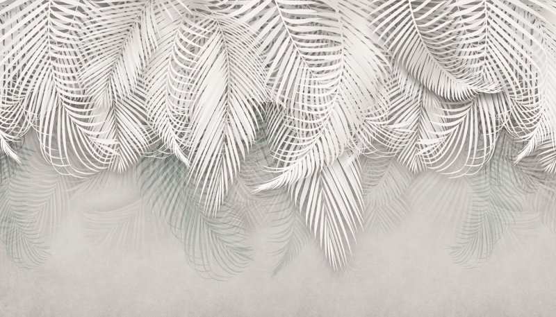 Обои перья для стен